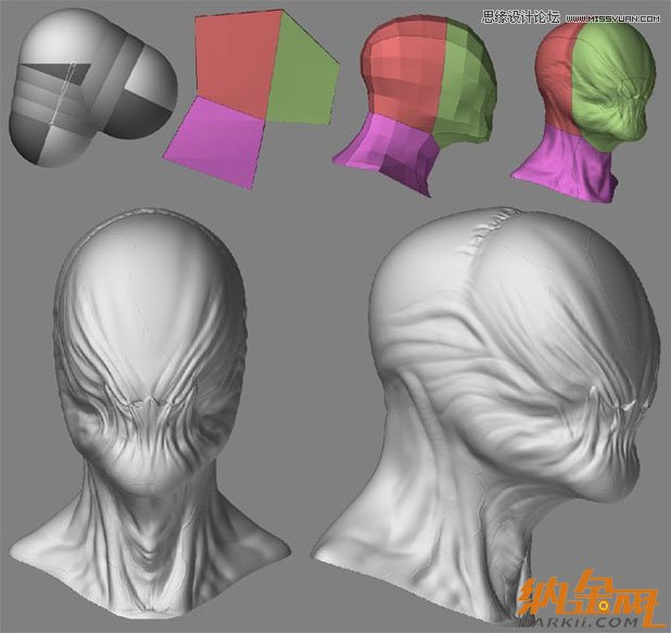 3DMAX制作手拿外星布娃娃的外星人教程,PS教程,思緣教程網